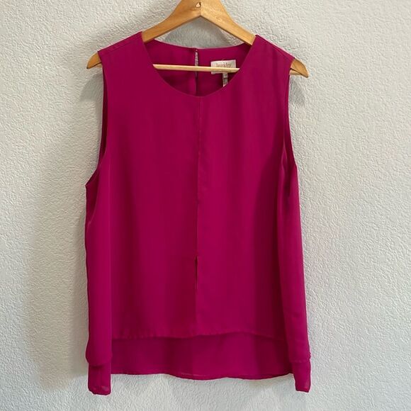 Laundry by Shelli Segal Fuchsia Pink Career Sleeveless Blouse Size 14 - Picture 1 of 7